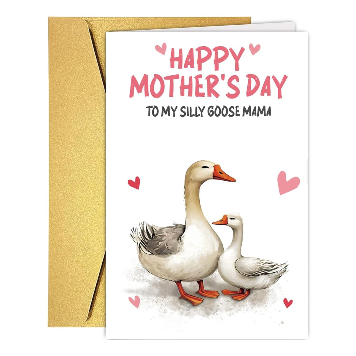 Funny Goose Mother'S Day Cards For Mom Stepmom Grandma Her, Humorous Happy Mothers Day Cards From Son Daughter Kids, Ideal Gift For Mother Grandmather Stepmother