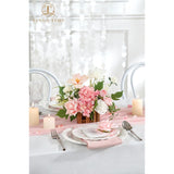 Wedding Centerpiece Flower With Basket, Set Of 2 Large Artificial Flowers Floral Arrangement For Tabletop Mantel Archway Aisle (Peachpink&White)