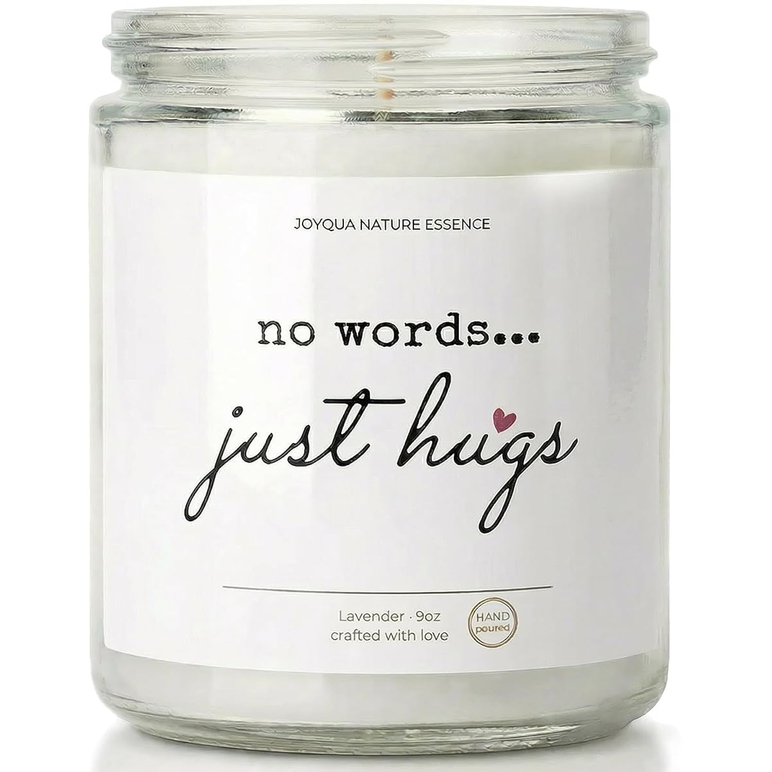 Sympathy Gifts For Loss Of Loved One, Memorial Candle 9Oz Lavender Scented Soy Candle, “No Words… Just Hugs” Remembrance & Bereavement Gift, Grief Gifts For Women, Condolence Gift, 50 Hour Burn, St