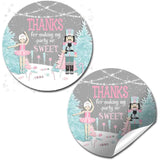 Nutcracker Land Of Sweets Holiday Christmas Thank You Sticker Labels, 40 2" Party Circle Stickers By Amandacreation, Great For Party Favors, Envelope Seals & Goodie Bags