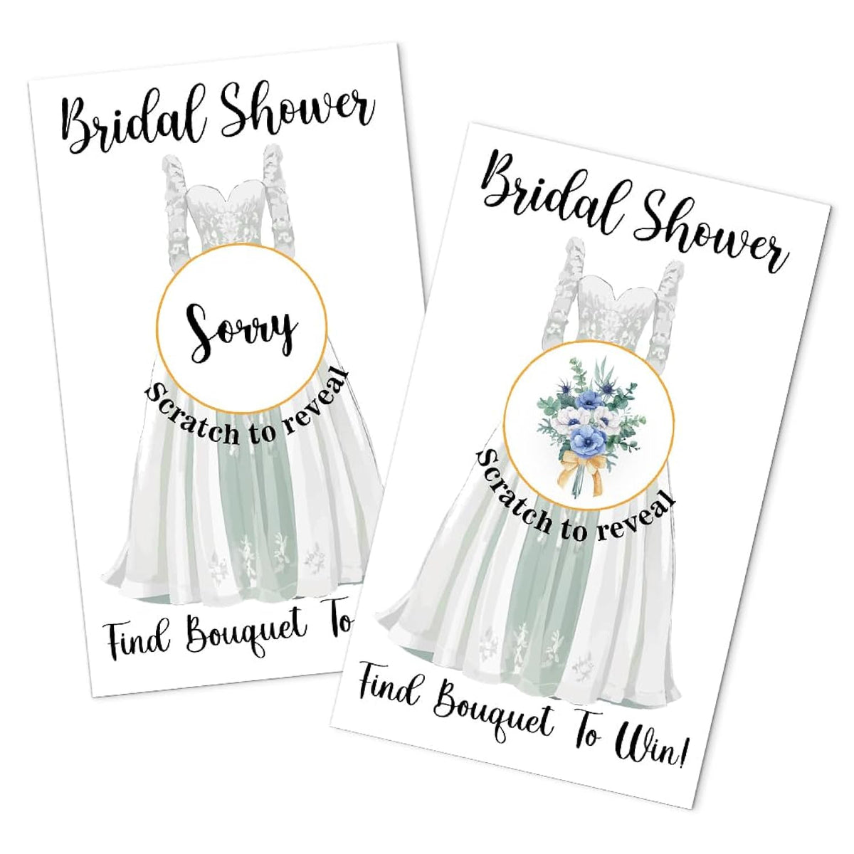 50 Pack Bridal Shower Scratch Off Cards, Find Bouquet Scratch Cards For Lottery Games Group Games Family Activity, Funny Raffle Tickets For Engagement, Bridal Shower Activity And Idea