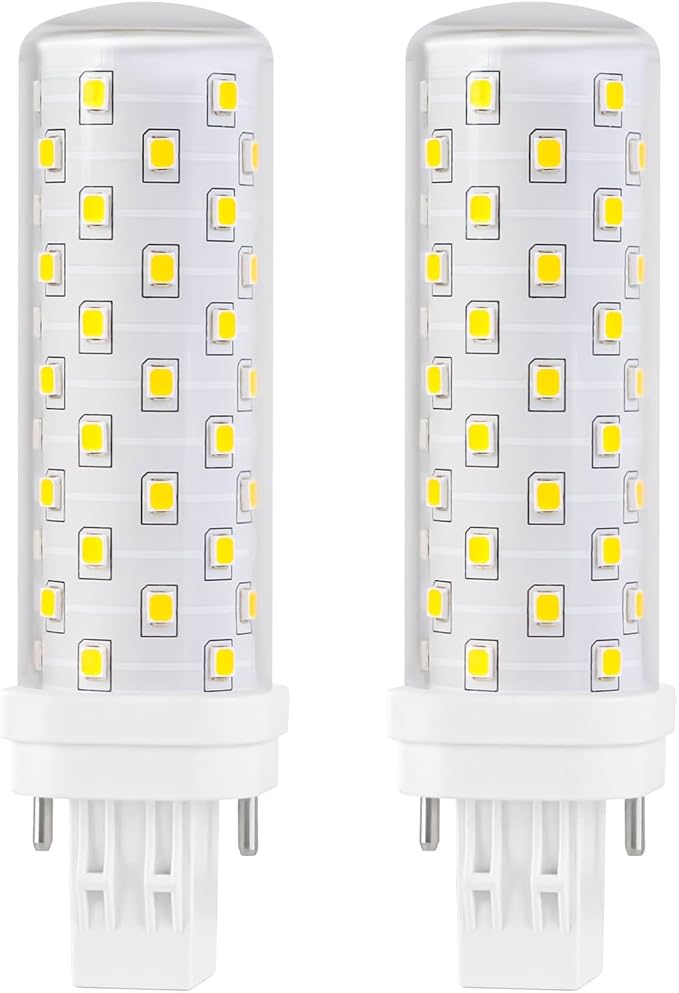 GX23-2 LED Bulbs 2 Pack 10W 4000K Neutral White 2 Pin 13W CFL Replacement Ballast Compatible
