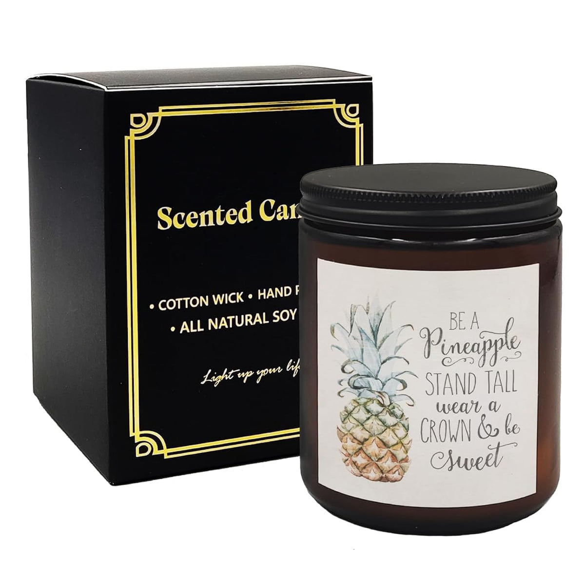 Inspirational Candles, Gifts For Women & Teenage Girls - Pineapple Scented Home Candle