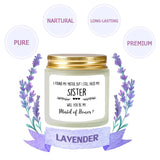 Scented Candle Bridesmaid Proposal Gifts - Lavender Soy Wax Candle - Maid Of Honor Proposal Gift - Will You Be My Maid Of Honor Gifts For Friends Girls Women 4Oz