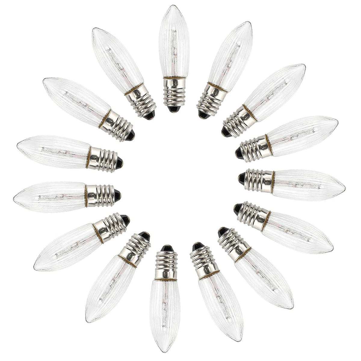 15 Pcs Replacement Bulbs Ac E10 10V-55V 0.2W 2200K Warmwhite For String Lights, Christmas Garlands, Light Arch, Christma