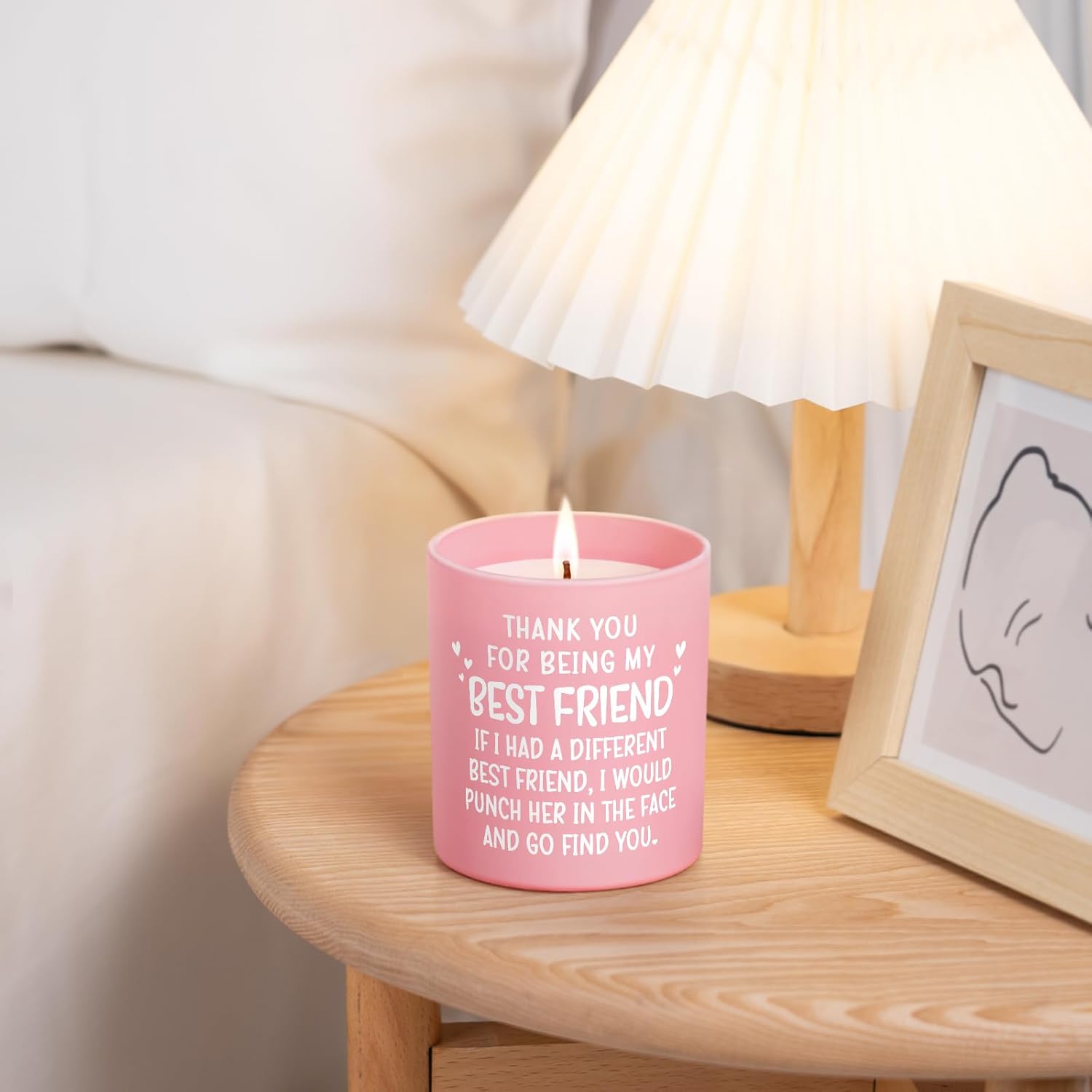 Best Friend Birthday Gifts For Women, Funny Friendship Gifts For Women, Her, Best Friend, Bff, Best Friends Presents On Mothers Day Christmas - Handmade Lavender Scented Candle 10Oz