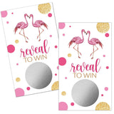 50 Pack Reveal To Win Scratch Off Cards, Funny Flamingos Scratch Game For Bridal Shower, Birthday Flamingo Party Supplies, Bachelorette Engagement Party Baby Shower Lottery Tickets Group Game