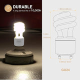 13W T2 Spiral GU24 CFL Light Bulbs 2700K Soft White 900 Lumens 2-Prong Twist Lock 3 Pack