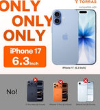 iPhone 17 Clear Mist Blue Case 6.3 Inch Anti Yellowing Protective Cover