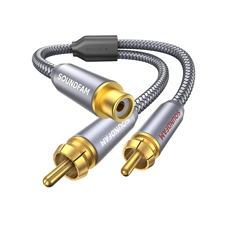 Rca Y Splitter Rca/Phono Splitter Cable 1 Female To 2 Male Gold-Plated Plug Rc