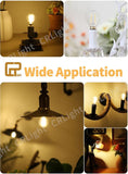 8 Pack 2W Dimmable LED G14 Candelabra Globe Bulbs 2700K Warm White