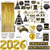 2026 New Year Eve Party Kit Banner, Hats, Balloons & Party Supplies
