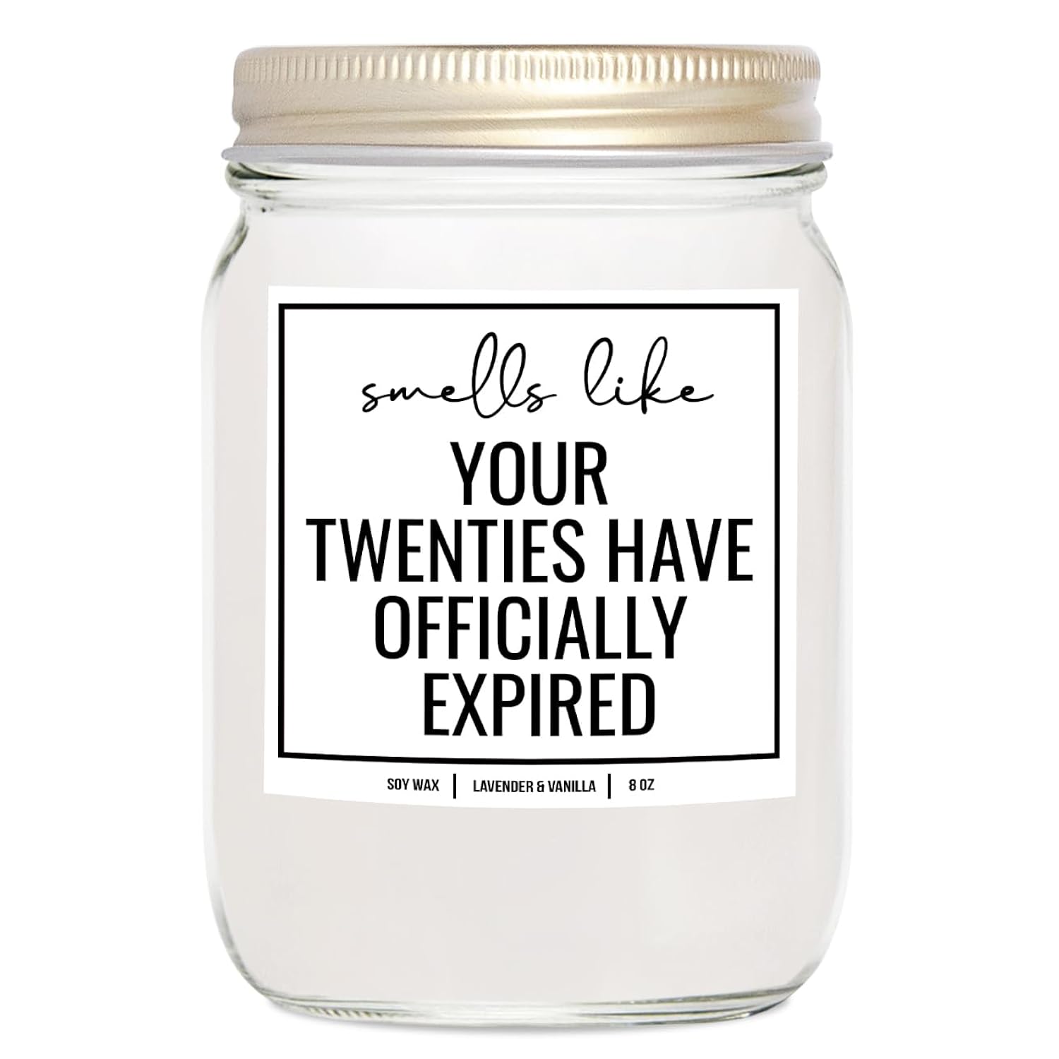 You Nique Designs 30Th Birthday Candle Gifts For Women Men, 4 Oz, 30Th Bday Candle For Her Him, Dirty Thirty 30 Year Old Birthday, Happy B-Day For Turning 30 (Lavender & Vanilla)