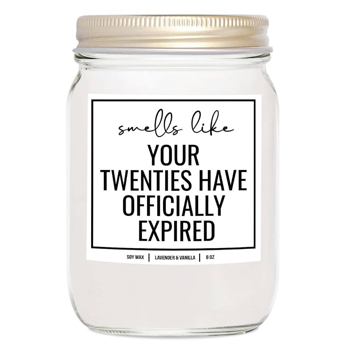 You Nique Designs 30Th Birthday Candle Gifts For Women Men, 4 Oz, 30Th Bday Candle For Her Him, Dirty Thirty 30 Year Old Birthday, Happy B-Day For Turning 30 (Lavender & Vanilla)