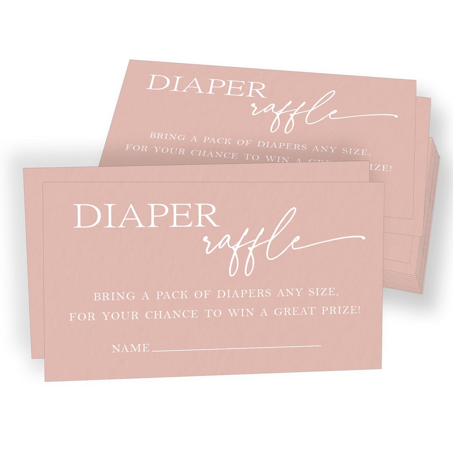 3.5 X 2.1 Inches Baby Shower Diaper Raffle Tickets, 50 Pcs Minimalism Pink Tickets For For Girl Or Boy Baby Shower Invitations?Baby Shower Game, Gender Reveal Game, Baby Shower Activity Supplies-A04
