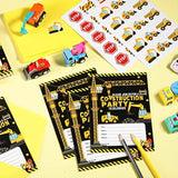 30 Pack Construction Party Invitations Construction Zone Birthday Invites With Yellow Envelopes And Stickers For Boy Kids Construction Dump Trucks Party Decoration Supplies