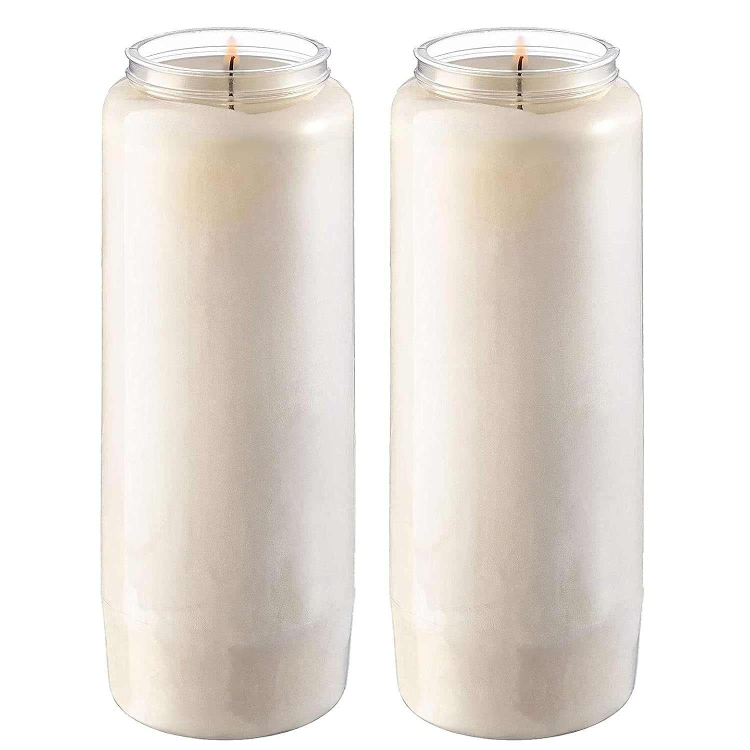 9 Day Yartzeit Candle - 2 Pack - Kosher Yahrtzeit Memorial And Yom Kippur Candle In Plastic Jar