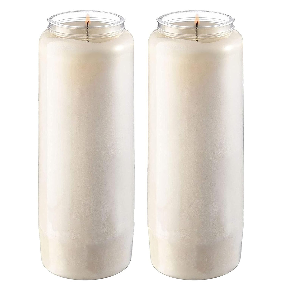 9 Day Yartzeit Candle - 2 Pack - Kosher Yahrtzeit Memorial And Yom Kippur Candle In Plastic Jar
