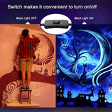 2 Pack 38W LED Black Light Flood Lights IP66 Waterproof UV Glow Party Stage Lighting