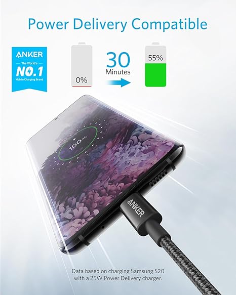 2 Pack USB C to USB C Cable 3.3FT 60W Fast Charging Cord for iPhone 17 iPad Mini 6 Samsung Black