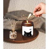 Cat Candle,Gifts For Cat Lovers,Cat Mom Cat Lady Gifts,Cat Owner Gifts,Black Funny Cat Themed Gifts For Women,Cedar Fragrance Scented Candles,8 Oz