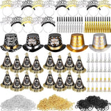 36pcs 2026 New Year Party Kit Hats Tiaras Necklaces Noisemakers Favors