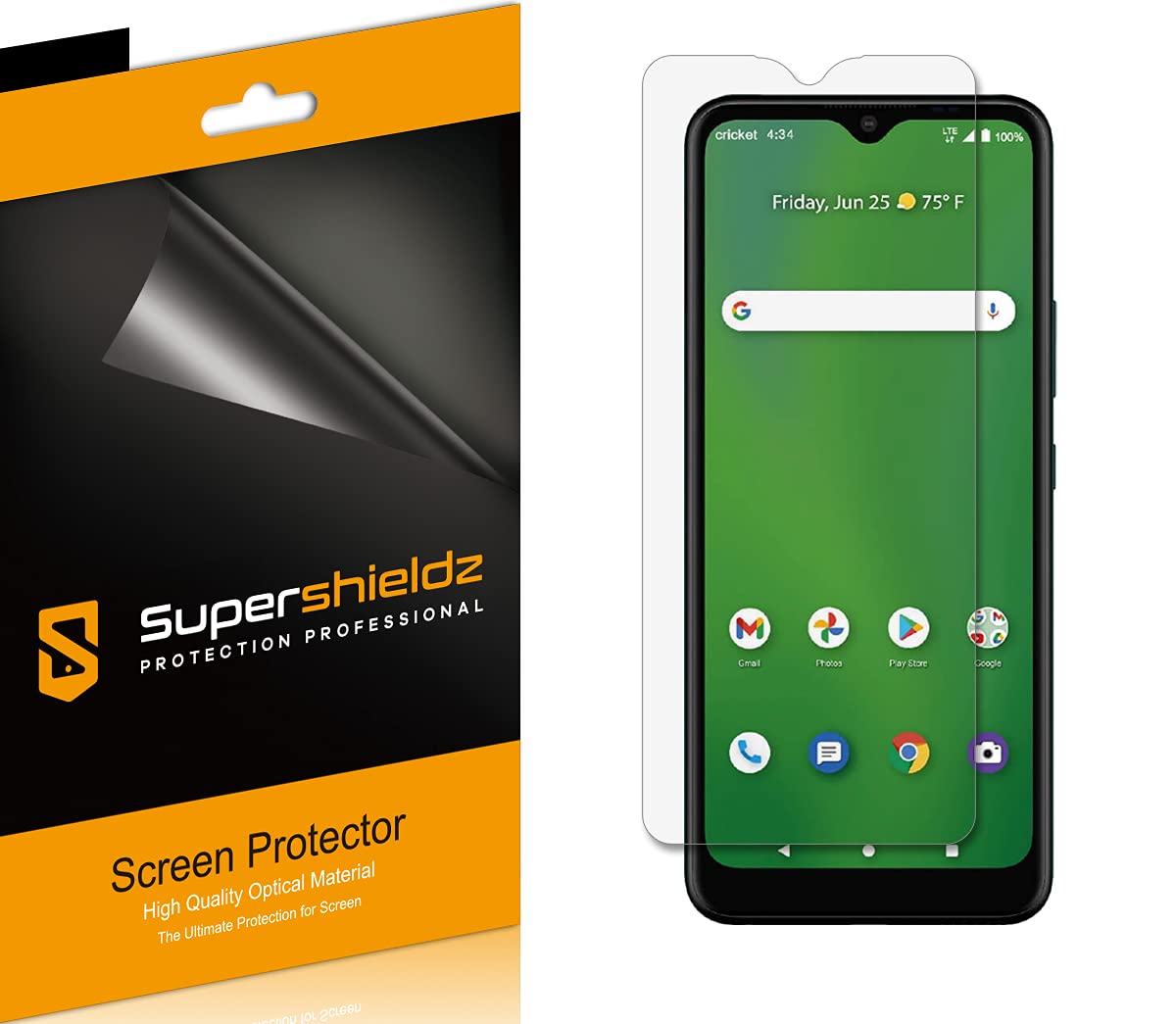 (6 Pack) Designed for Cricket Ovation 2 and AT&T Maestro Max Screen Protector, High Definition Clear Shield (PET)