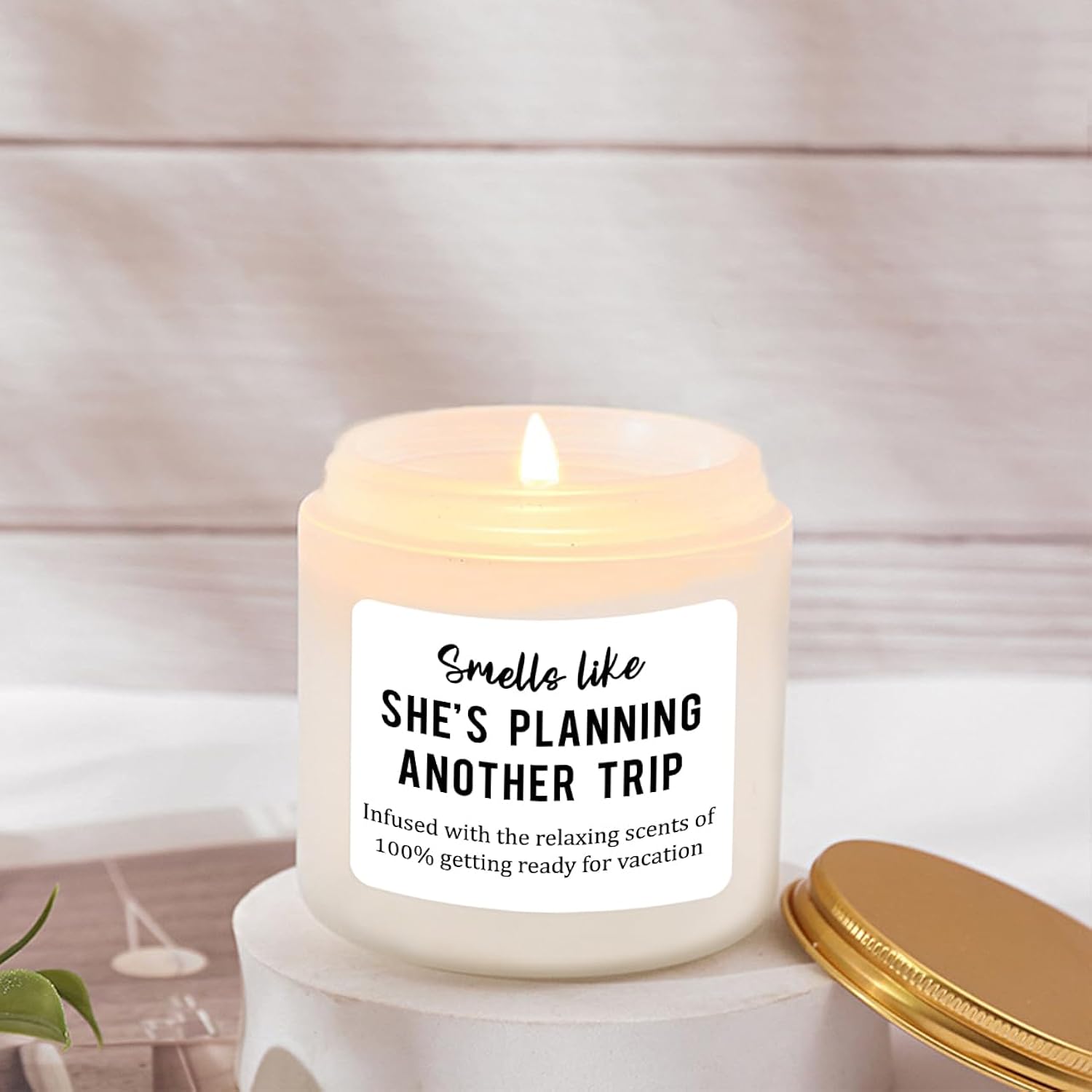 Travel Gifts For Women - Lavender Scented Candle - Best Gifts For People Who Travel - Unique Vacation Gift For Traveler