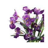 3Pcs Artificial Iris Flower Silk Flower 9 Heads,36 Inch Artificial Flowers Bouquet Fake Outdoor Cemetery Flower Arrangements And Wedding Holding Flowers,Dining Table Centerpieces(Purple)