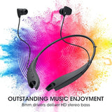 Bluetooth Headphones, Neckband Headphones 24H Playback, Around The Neck With V