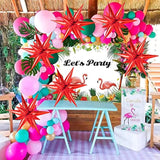 72 Pcs Red Star Balloons - 26 Inch Explosion Foil Cone Balloons, 12 Point Large Spike Balloon For Wedding Birthday Party Decoration Baby Shower Photo Background