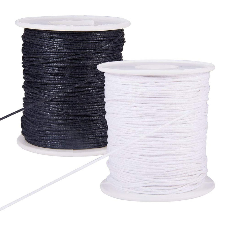 200 Yards 1Mm Waxed Cotton Thread Cords Jewelry Thread Beading String Spool Fo