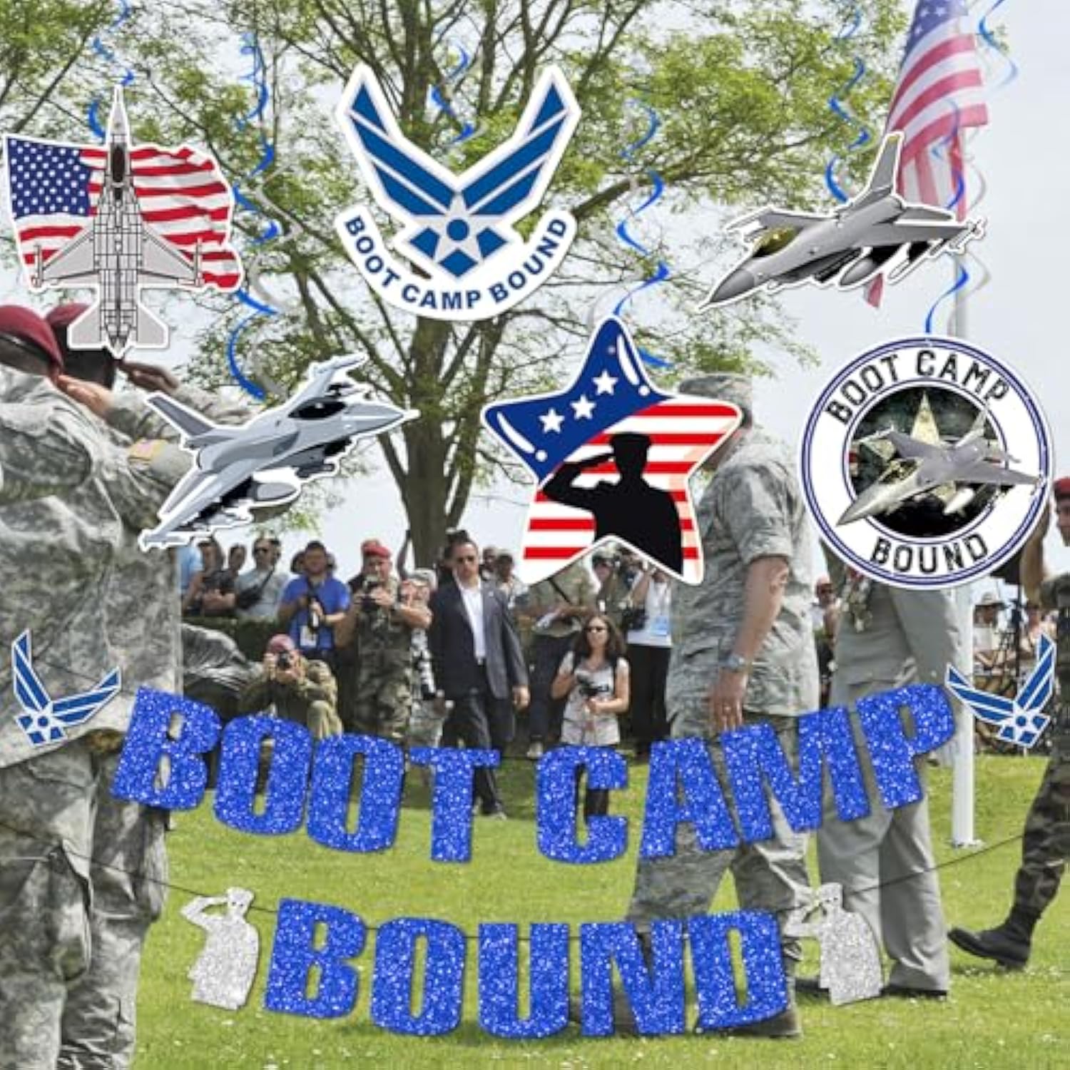 Boot Camp Bound Banner, Army Party Decorations, Army Boot Camp Banner, Military Decor, Army Decorations For Birthday Party