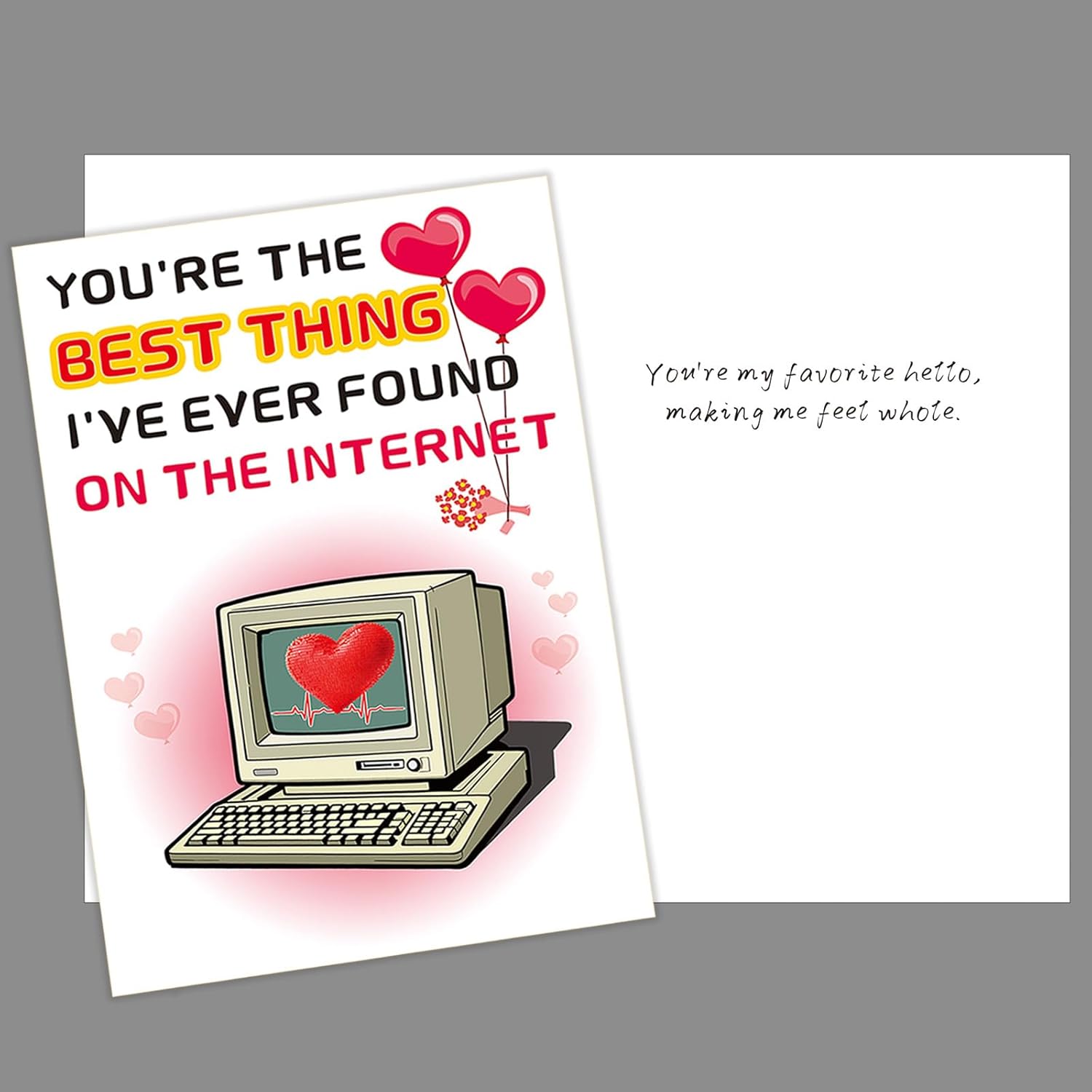Valentines Day Card For Husband, Funny & Romantic Anniversary Card For Men Or Women, I Love You Card Gift For Him,Her, Boyfriend Or Girlfriend, Double-Sided