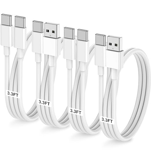 4 Pack CarPlay Charging Cable Set USB C to USB C and USB A to USB C for iPhone 17 16 15