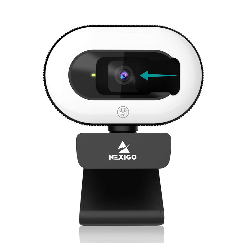 Streamcam N930E With Software, 1080P Webcam With Ring Light And Privacy Cover,