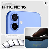 Spigen Tough Armor MagFit Case for iPhone 16 Navy Blue Rugged Protective Cover