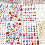 2774Pcs Gem Stickers Jewels For Crafts - Self Adhesive Rhinestone Jewel Stickers, Stick On Gems Rhinestones For Crafts, Acrylic Bling Heart Stickers, Craft Supplies For Kids