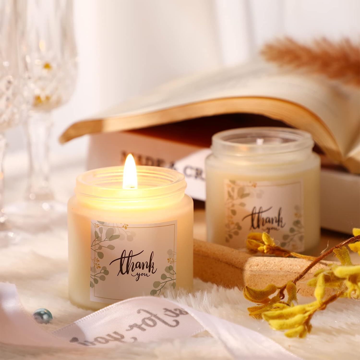 10 Pcs Thank You Gifts Candles 3.5 Oz Valentines Employee Appreciation Gifts Bulk Soy Wax Scented Jar Candles For Friend Boss Employee Staff Volunteer Teacher 10 Fragrance(Warmth Scent)