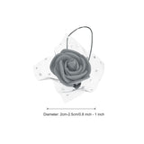 Artificial Rose Flower Heads, Grey Mini Faux Flowers 0.8 Inch-1 Inch For Diy Craft Wedding And Party Decoration Pack Of 72