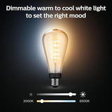 ST23 Smart Filament LED Bulb 60W E26 White Ambiance 4 Pack Alexa Google Home
