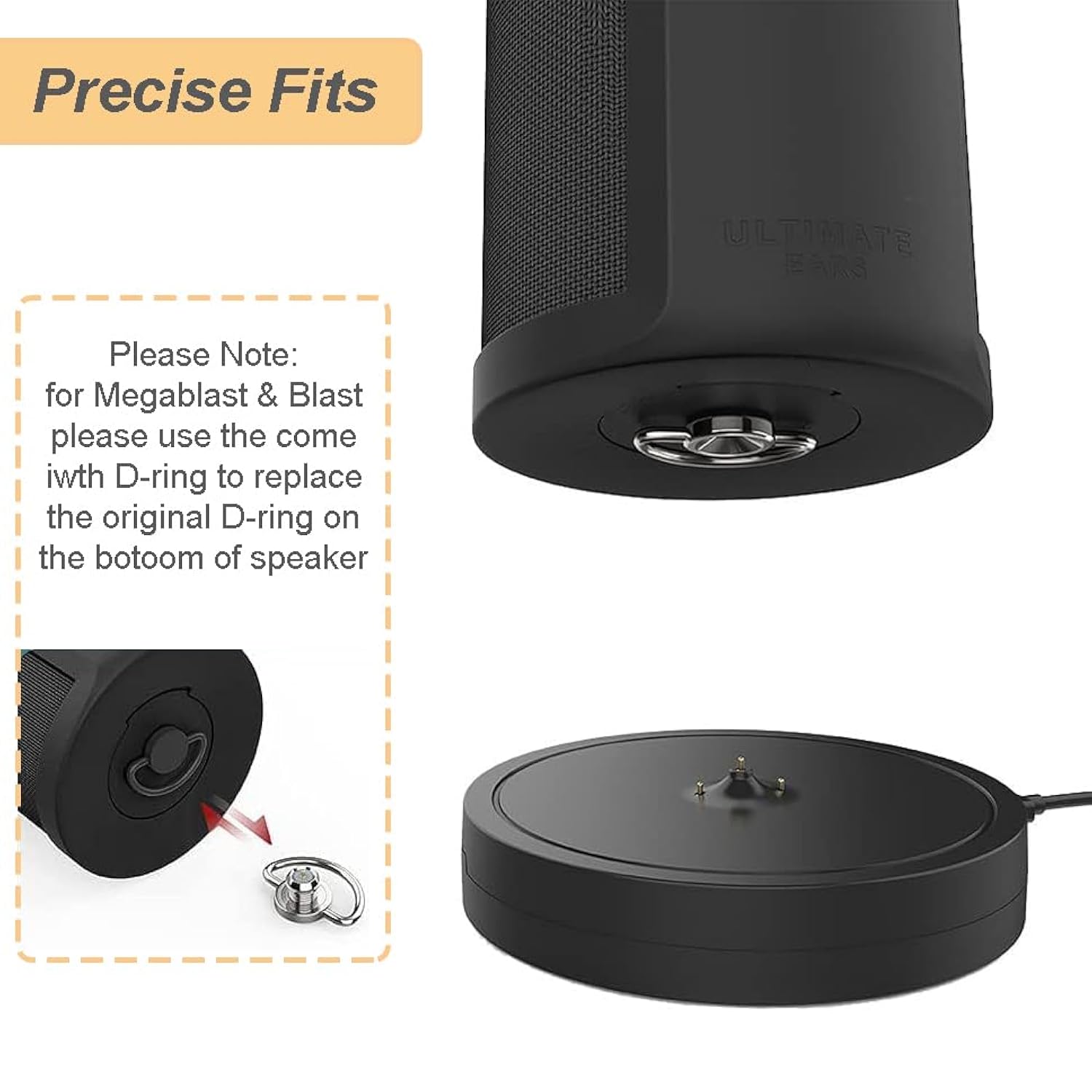 Charger For Ultimate Ears Boom 3/Megaboom 3/Blast/Megablast, Charging Dock Cradle With Usb Port, 5.5Ft Cable For Ue Boom 3/Megaboom 3/Blast/Megablast