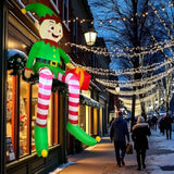 8 Ft Elf Christmas Inflatables Outdoor Decoration, Large Christmas Blow Ups Built-In Blower And Led Lights, Xmas Decorat