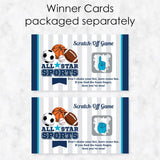 Big Dot of Happiness Go, Fight, Win - Sports - Baby Shower or Birthday Party Game Scratch Off Cards - 22 Count