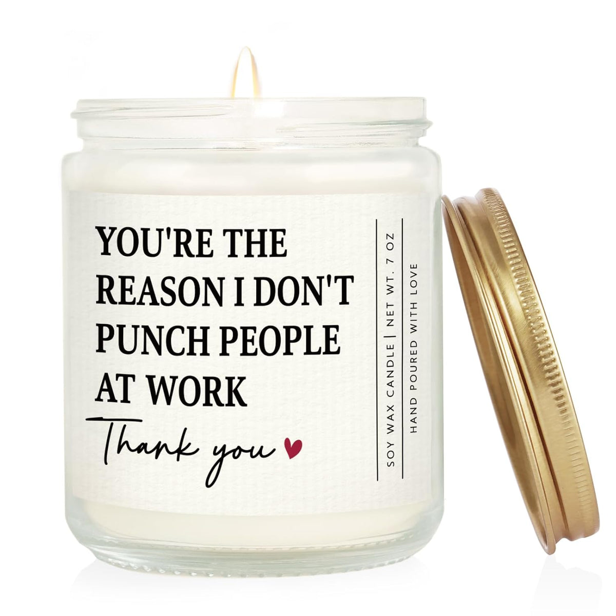Gifts For Coworker, Work Bestie, Boss Lady Gifts For Women, Funny Birthday Retirement Farewell Appreciation Presnets For Coworker, Boss, Employee - Handmade Lavender Scented Candle 7Oz