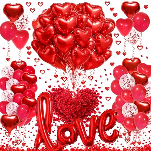 Red Heart Balloon Decoration Kit