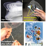 25 Pack 24" Bobo Balloons Pre-Stretched Clear Bubble Decor for DIY Stuffing
