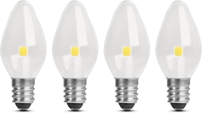 Electric C7 LED Night Light Bulbs 7W Equivalent E12 Base 4 Pack