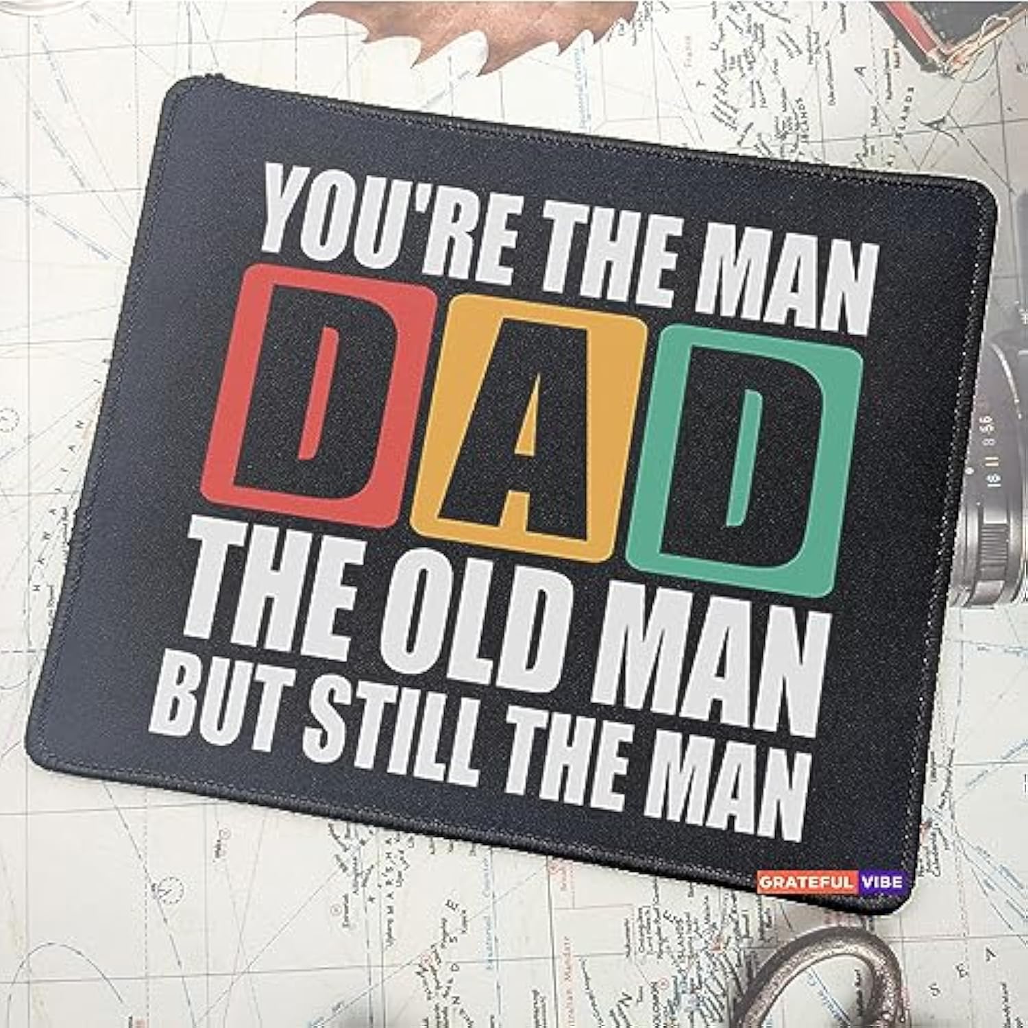 You'Re The Man Dad The Old Man Mousepad Funny For Dad Mousemat For Dad, Papa, Grandpa Mouse Mat Gift From Kids Daughter Son Mouse Pad 9.5 Inches