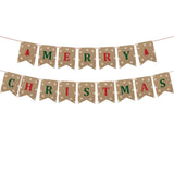Merry Christmas Banner - Classic Xmas Pennant Party Decoration For Festive Celebrations